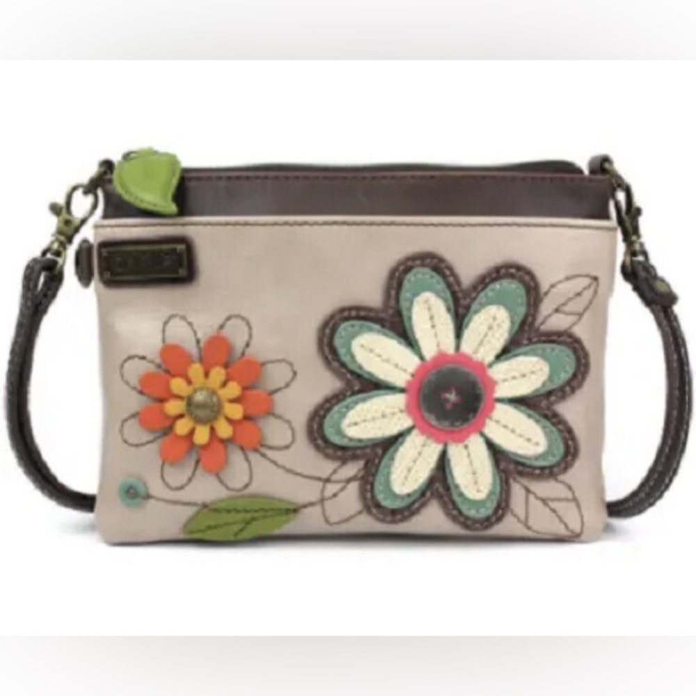 🆕CHALA Vegan Leather Daisy Convertible Mini Crossbody Clutch Cell Phone Bag